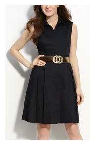 Eliza J Belted Stretch Cotton Shirtdress