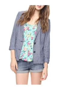 Linen Blend Career Jacket
