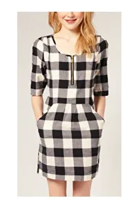 Numph Check Shirt Dress