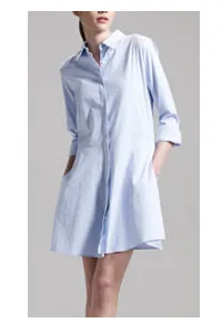 Stretch Cotton Shirtdress