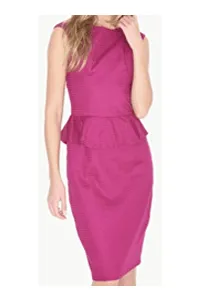Forever Unique Peplum Waist Fitted Dress