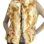 Rachel Zoe Faux Fur Vest with Hook & Eye Closure