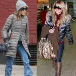 Even celebs have to stay warm