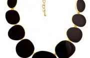 Kenneth Jay Lane - Polished Gold and Black Oval Necklace Kenneth Jay Lane - Polished Gold and Black Oval Necklace