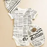John Galliano Kids Infant's Gazette Print Three-Piece Gift Set John Galliano Kids Infant's Gazette Print Three-Piece Gift Set