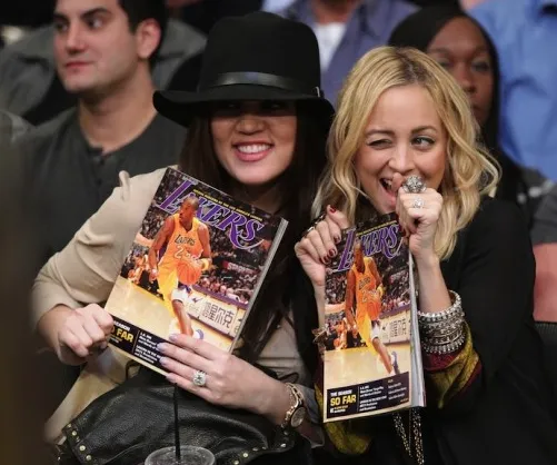 Khloe Kardashian and Nicole Richie watching the Lakers Khloe Kardashian and Nicole Richie watching the Lakers