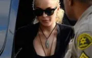 Lindsay Lohan's lucky necklace Lindsay Lohan's lucky necklace