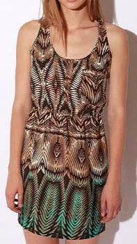 tela silk print dress