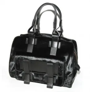 UGG Collection Black Pony Hair Satchel