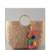 JADEtribe Pom Pom Beach Tote JADEtribe Pom Pom Beach Tote