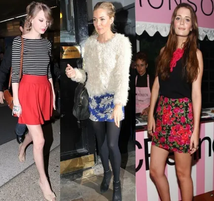 Celebrities in Their Bright Skirts