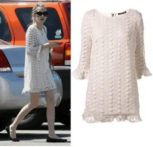 Emma Roberts Crochet Dress