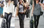 Kourtney Kardashian in her Bleulab jeggings