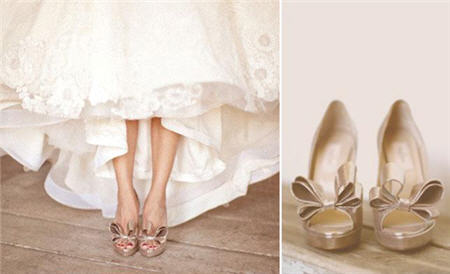 bridal shoes with bows