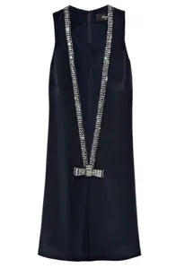 Azzaro Justine Embellished Mesh & Silk Dress Azzaro Justine Embellished Mesh & Silk Dress