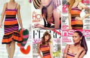 Stripe Prada Dress Magazine Cover