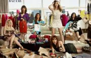 bridesmaids pose for harper's bazaar bridesmaids pose for harper's bazaar
