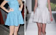 Blake Lively Tibi Eyelet Capsleeve Dress