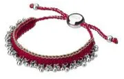 Gold and Fuschia Woven Effervescence Bracelet
