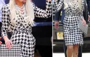 Lady-Gaga-with-Houndstooth-Dress-by-Salvatore-Ferragamo
