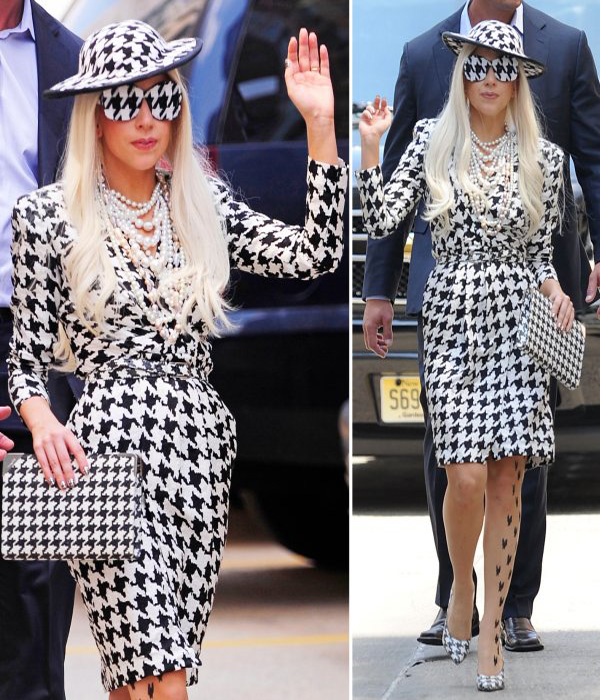 http://www.shefinds.com/files/2011/08/Lady-Gaga-with-Houndstooth-Dress-by-Salvatore-Ferragamo.jpg