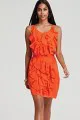 Ali Ro belted ruffle dress