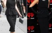 lady gaga anna faris peplum dress