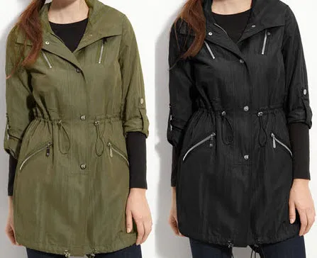 vince camuto roll up sleeve anorak