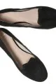 Black suede smoking slippers