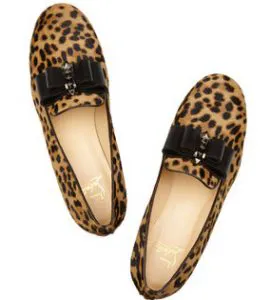 Christian Louboutin leopard smoking slippers