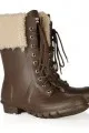 Hunter Adley shearling trimmed rain boots
