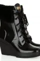 Hunter Earlham shearing-trimmed rain boots
