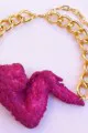 Pink Fried Chicken Wing Necklace