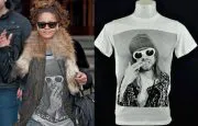 rihanna kurt cobain t-shirt rihanna kurt cobain t-shirt