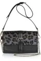 The Trendy leather and calf hair shoulder bag