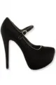 Black Platform Mary Janes