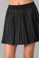 Free People Vegan Leather Pleated Skirt