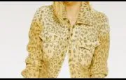 Current/Elliott Leopard Print Cropped Jacket