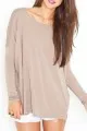 Scoop Top Taupe