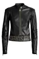 Studded leather jacket