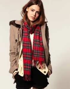 Brushed Tartan Check Scarf Brushed Tartan Check Scarf