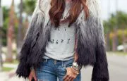 street style blogger faux fur jacket street style blogger faux fur jacket