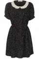 Darimeya Lace Collar Polka Dot Dress