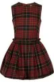 McQ Tartan wool puffball mini dress