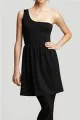 Aqua Dress One Shoulder Ponte