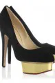 Charlotte Olympia Dolly velvet platform pumps