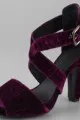 Hoss Velvet crisscross platform sandals