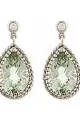 Jenny Perl Green Amethyst Drop Earrings