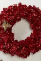 Mariah Carey LED Ruby Red Hydrangea Wreath