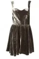 Metallic velvet dress